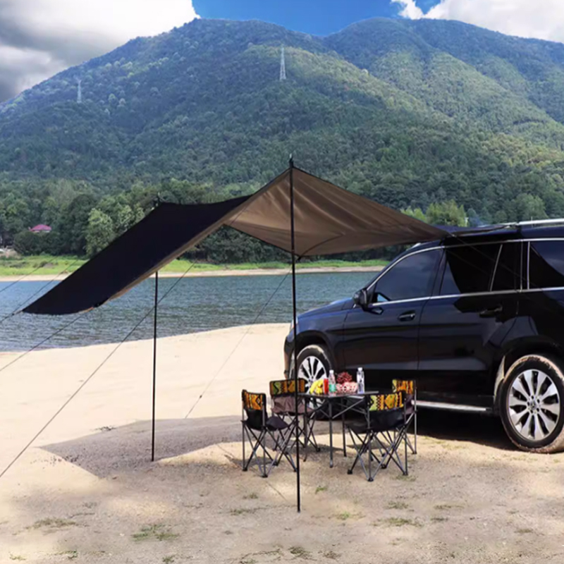 Outdoor Camping Van Tent - Retractable Car Side Awning Waterproof Sunshade