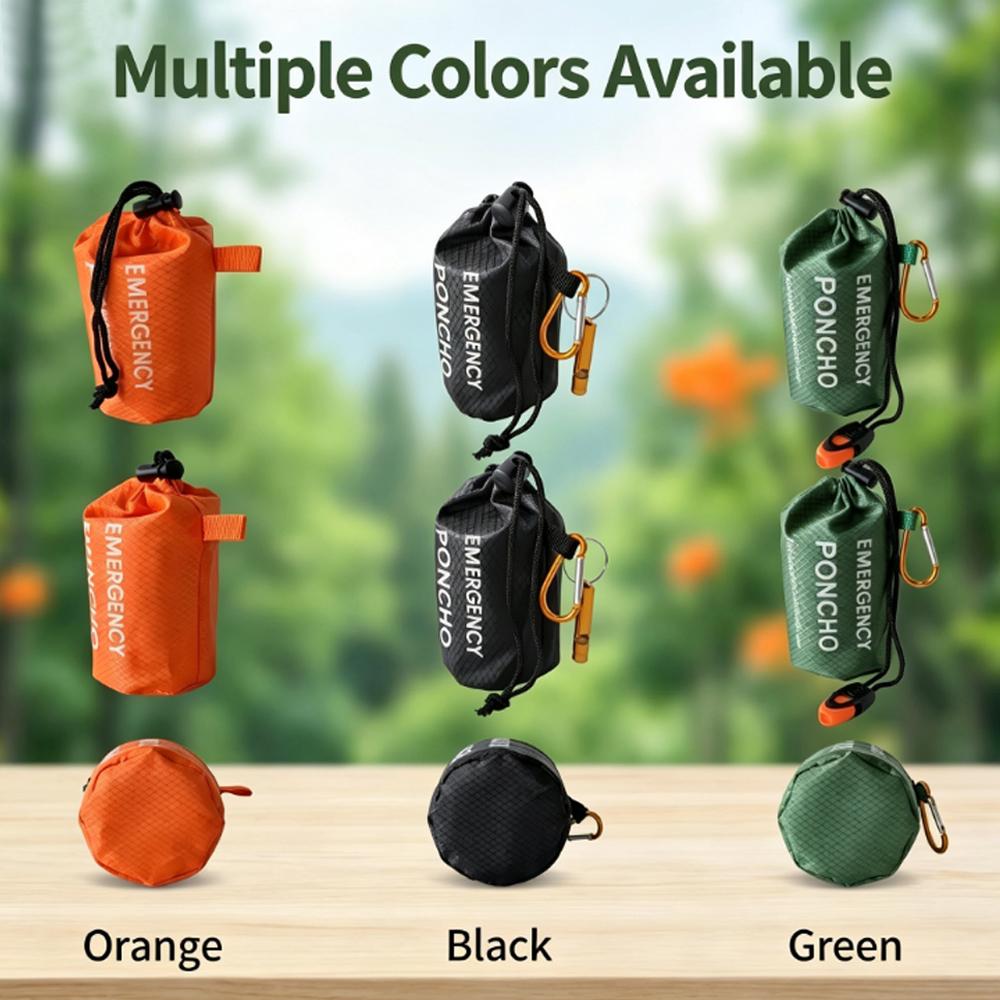 Portable Emergency Rain Poncho - Camping Rain Poncho review and price