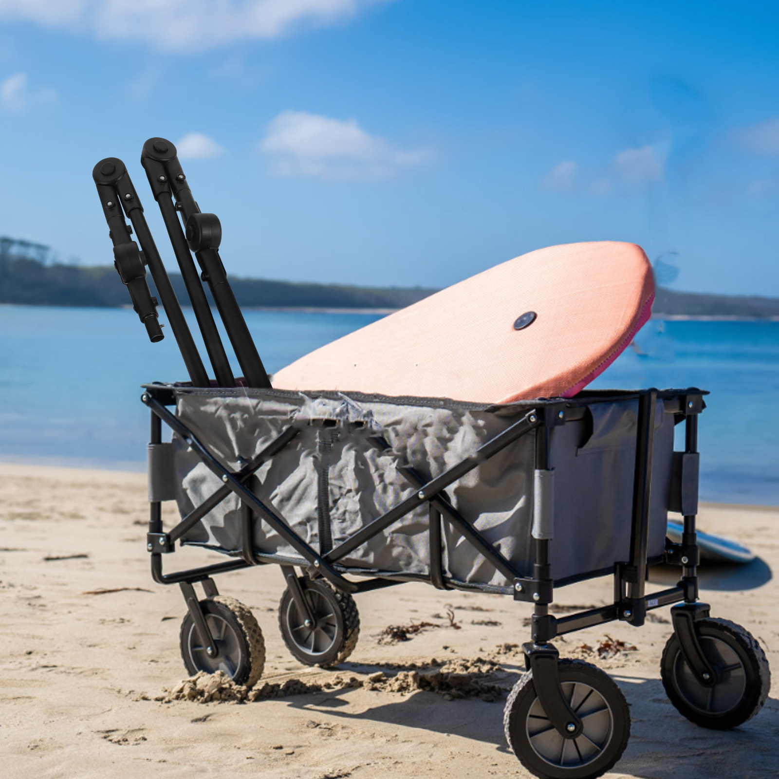 Folding Wagon Push Handle Dura - Outdoor Camping Trolley review and price
