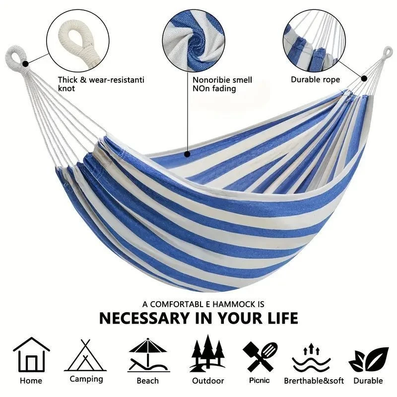 Canvas No Wooden Stick Hammock - Bed Outdoor Camping review and price