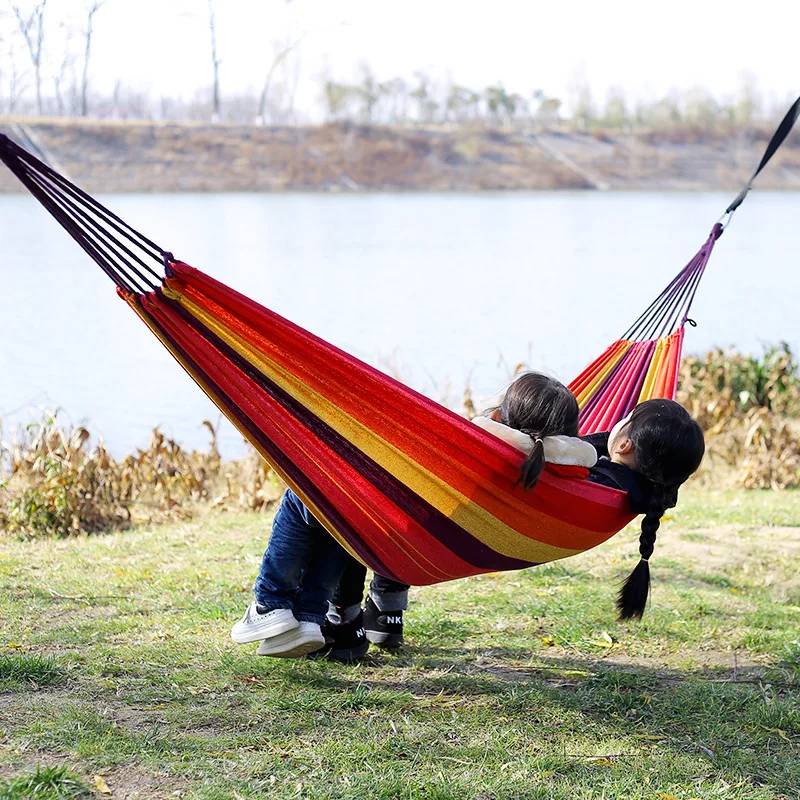 Canvas No Wooden Stick Hammock - Bed Outdoor Camping review and price
