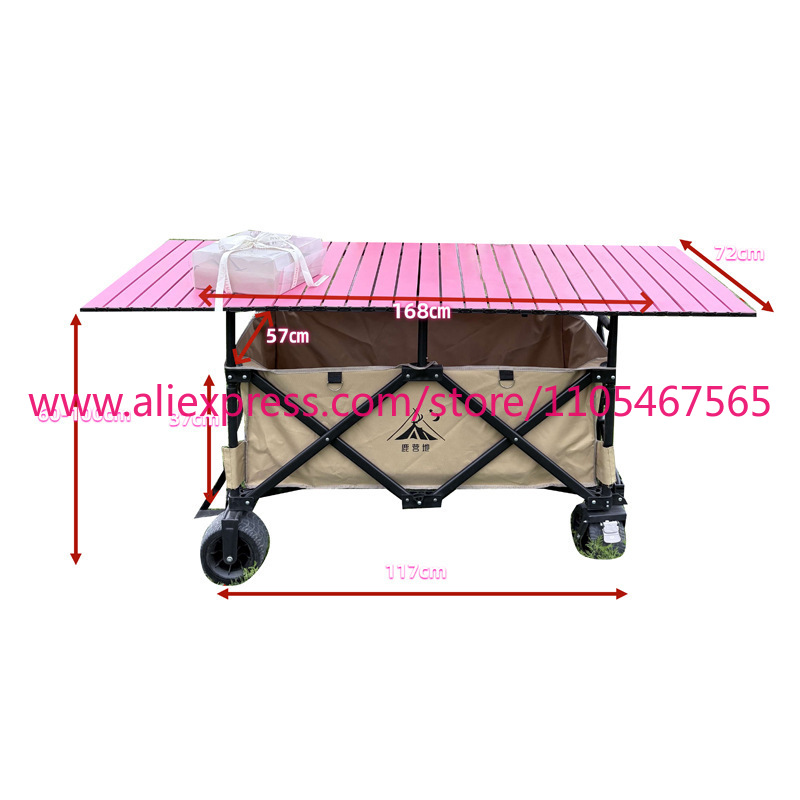 1PCS camper stall large foldab - Outdoor Camping Trolley review and price