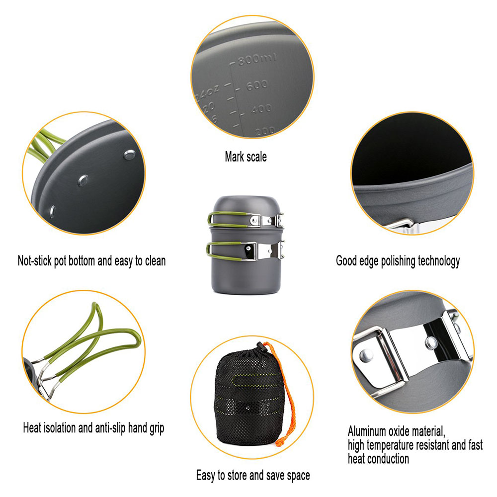 Ultralight Camping Pots Cookwa - Outdoor Camping Dining Set review and price
