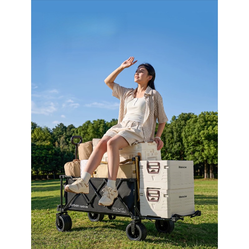 Folding Camping Wagon Cart Out - Outdoor Camping Trolley review and price