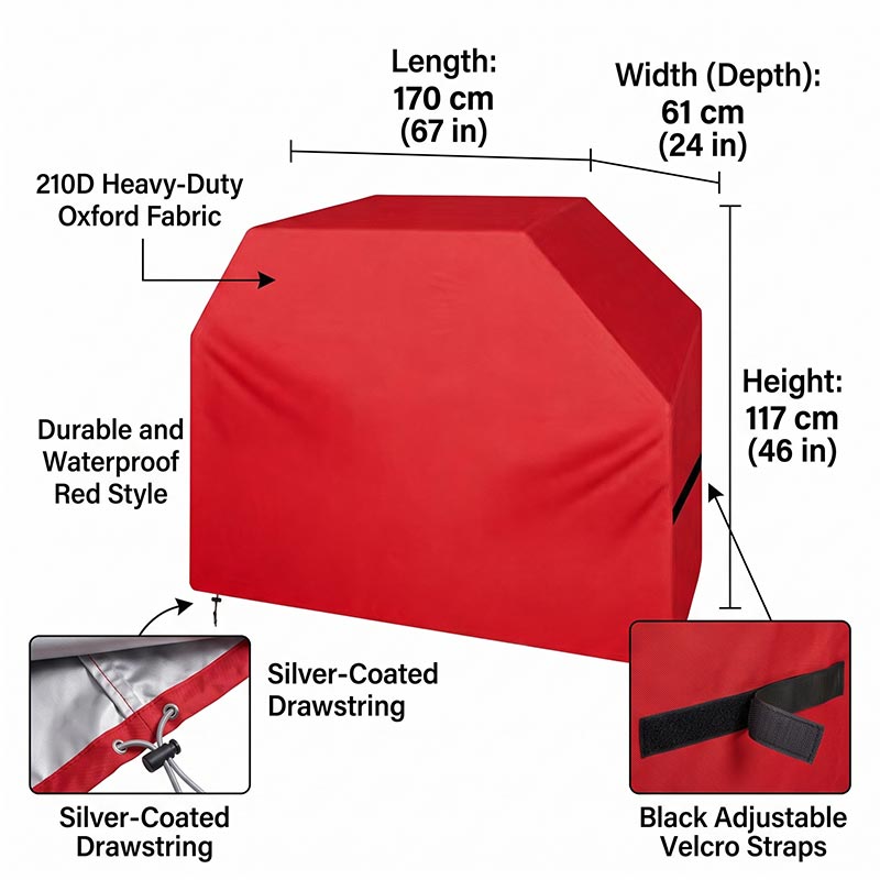 210D BBQ Cover Dustproof Water - Outdoor Camping Trolley review and price