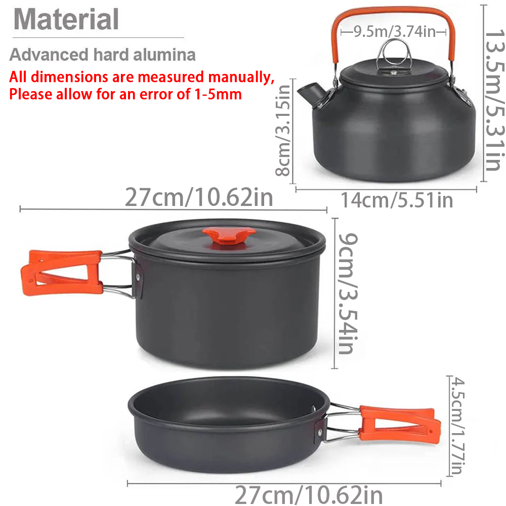 1pcs/1set Camping Cookware Kit - Outdoor Camping Dining Set review and price