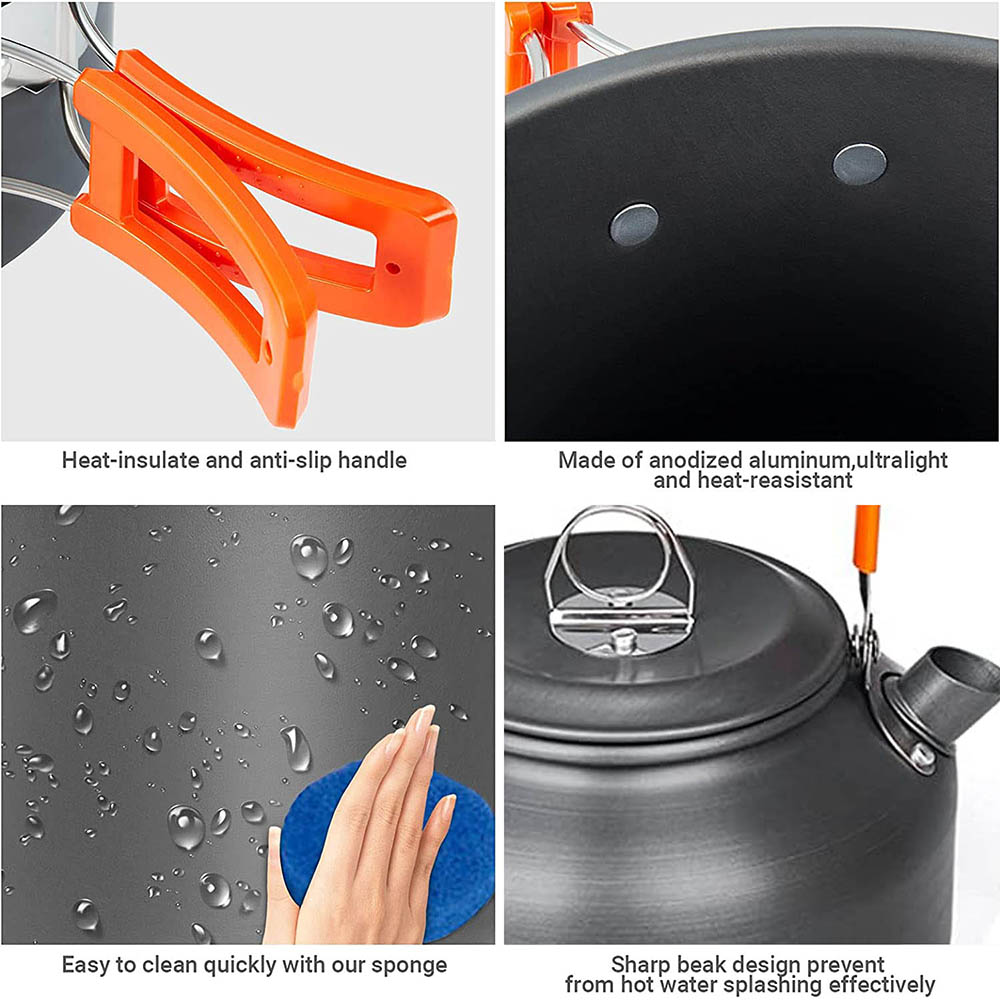 1pcs/1set Camping Cookware Kit - Outdoor Camping Dining Set review and price