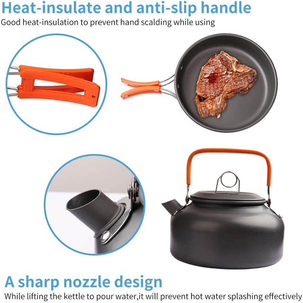 1pcs/1set Camping Cookware Kit - Outdoor Camping Dining Set review and price