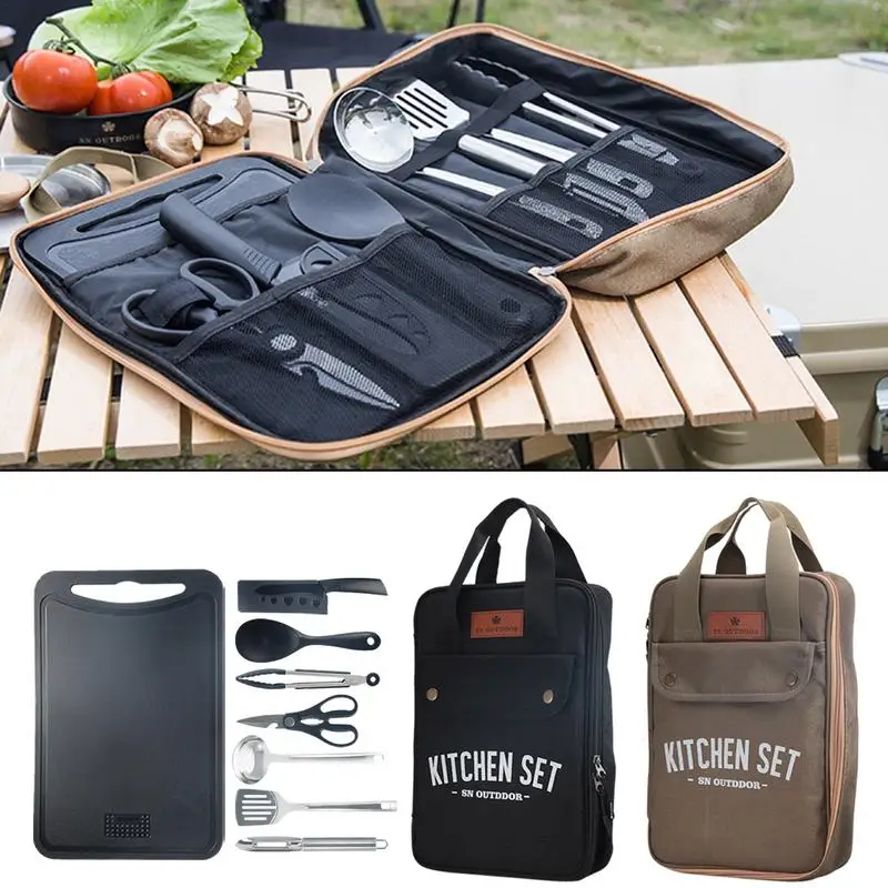 8pcs Camping Kitchen Cookware  - Outdoor Camping Dining Set review and price