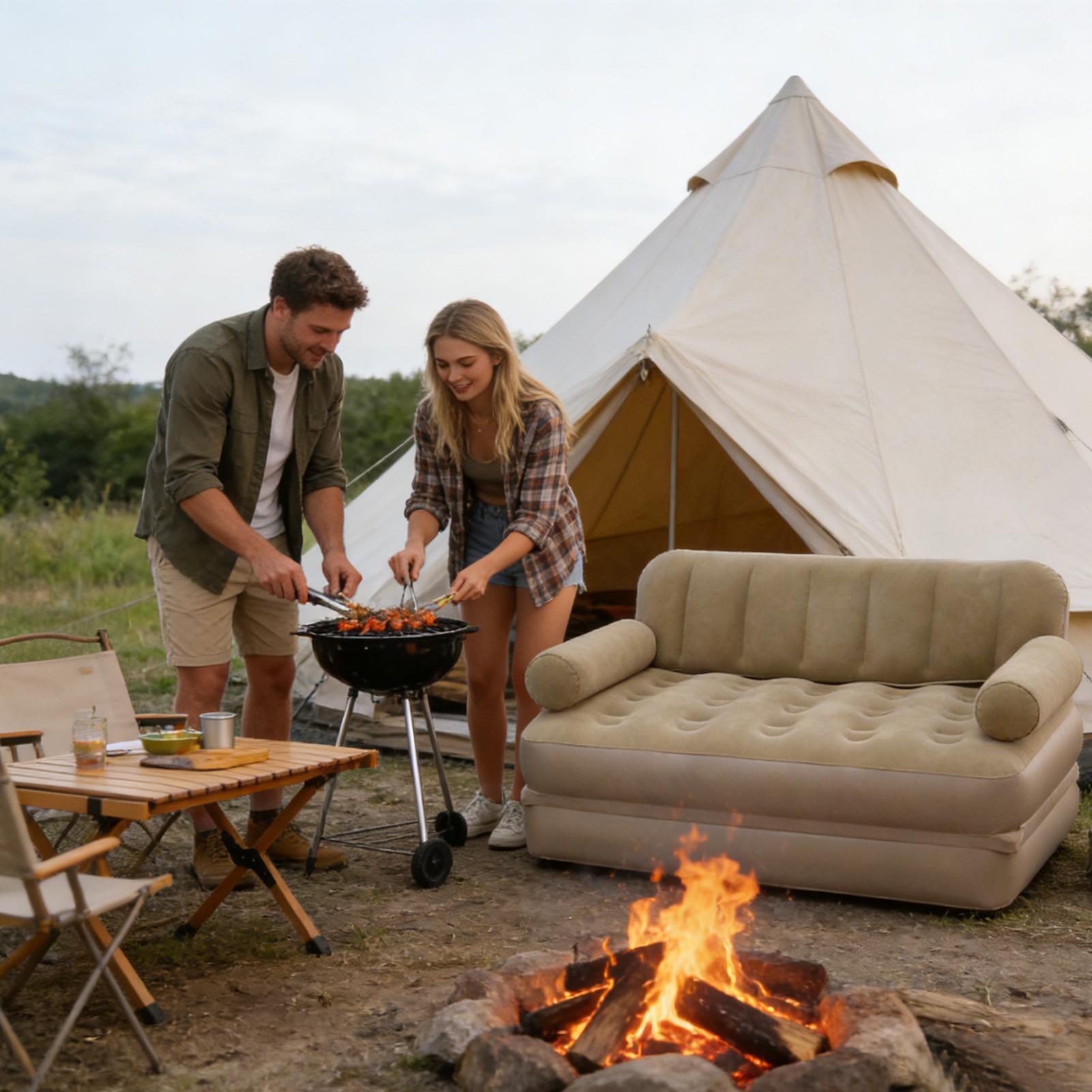 Air Sofa With Air Pump Folding - Bed Outdoor Camping review and price