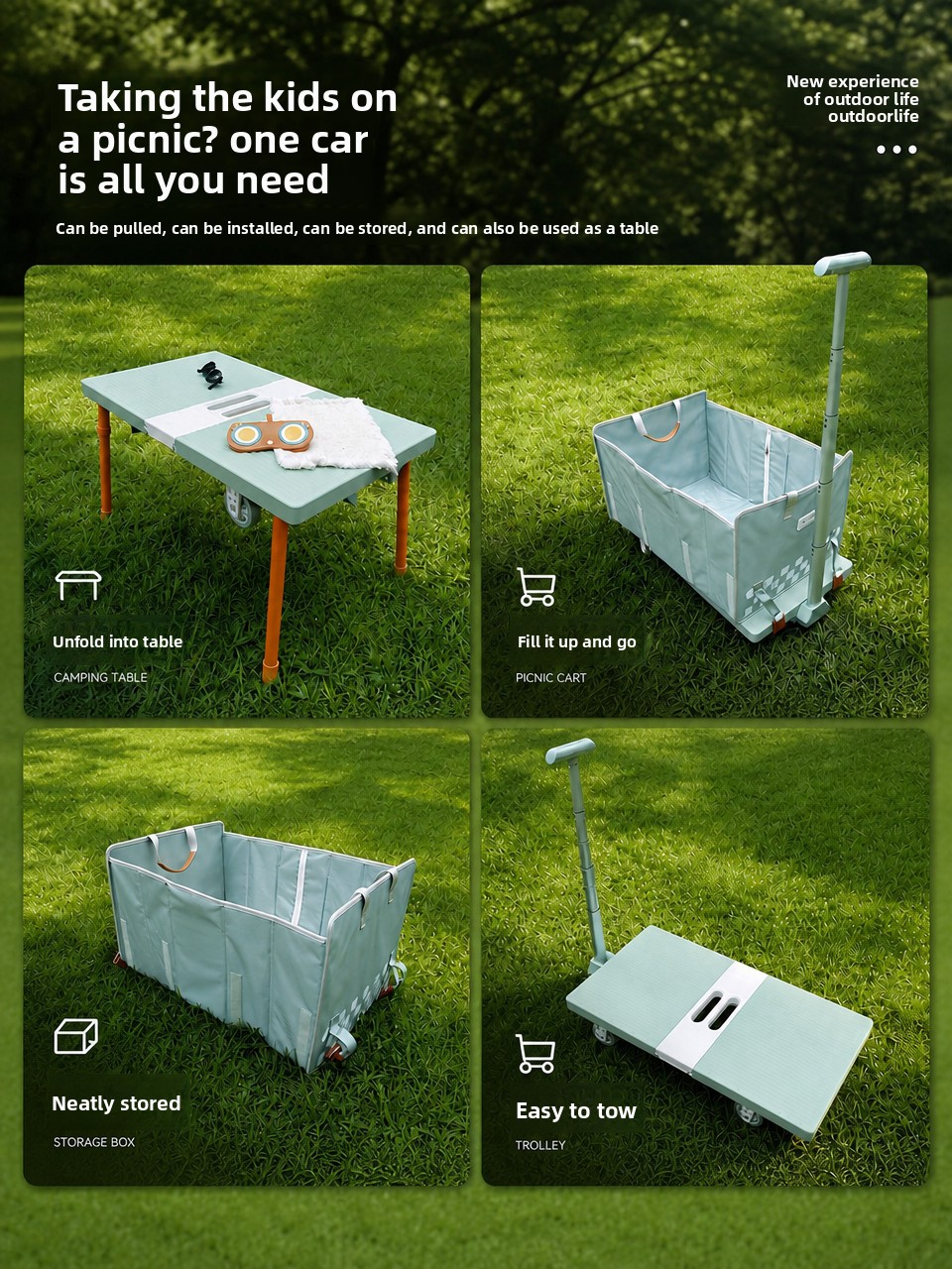 Outdoor Foldable Hand Wagon Mu - Outdoor Camping Trolley review and price