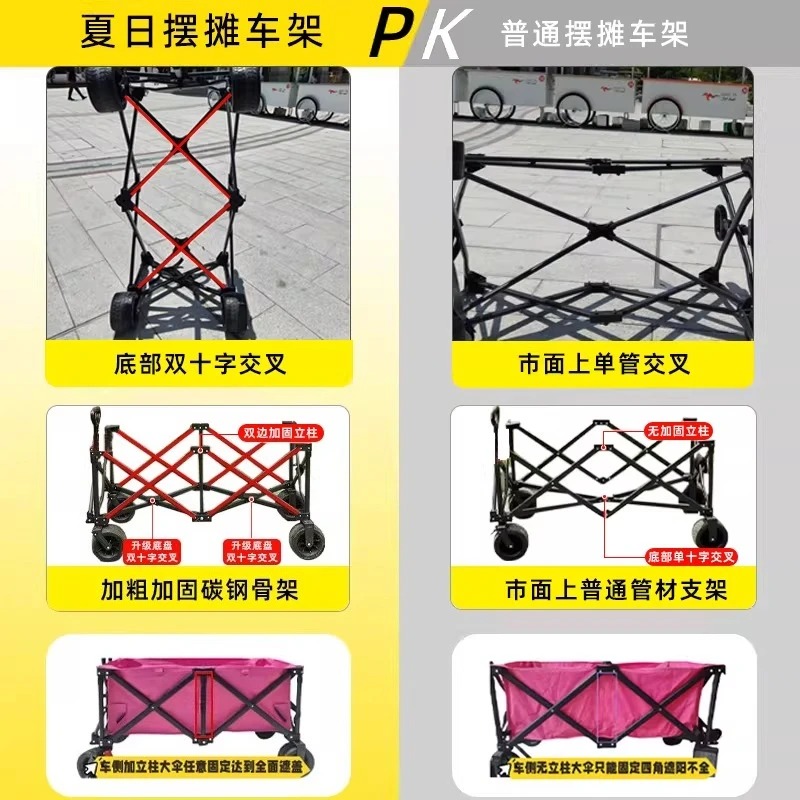 Stall Trolley with Large Table - Outdoor Camping Trolley review and price